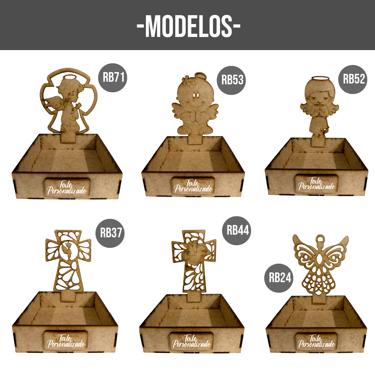 🎉 Dulcero Personalizado de MDF para Toda Ocasión 🎁 10pz RB86