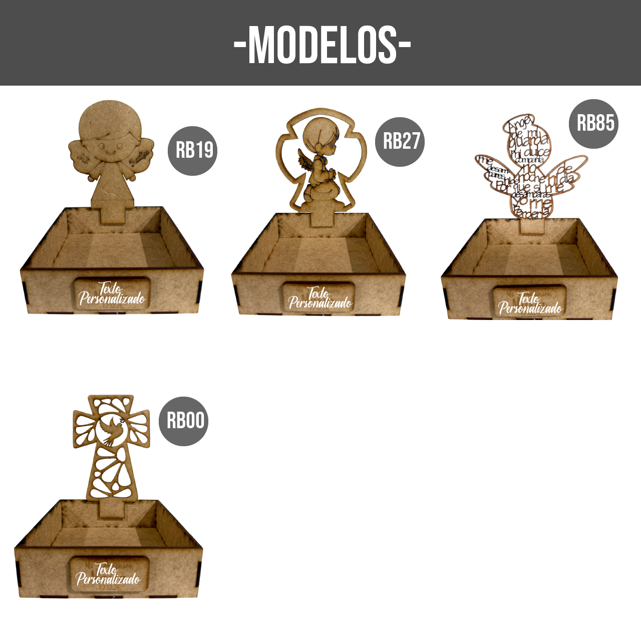 🎉 Dulcero Personalizado de MDF para Toda Ocasión 🎁 10pz RB86