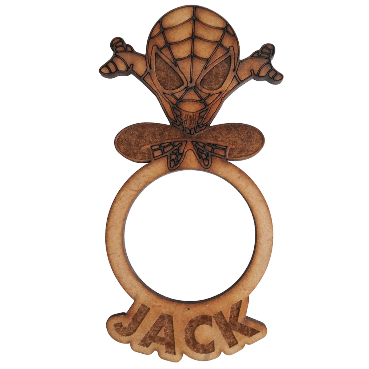 🕷️🧺 Sujetador para servilleta de tela estilo Spider – Personalizado en MDF 🧺🕷️ 30pz RB114