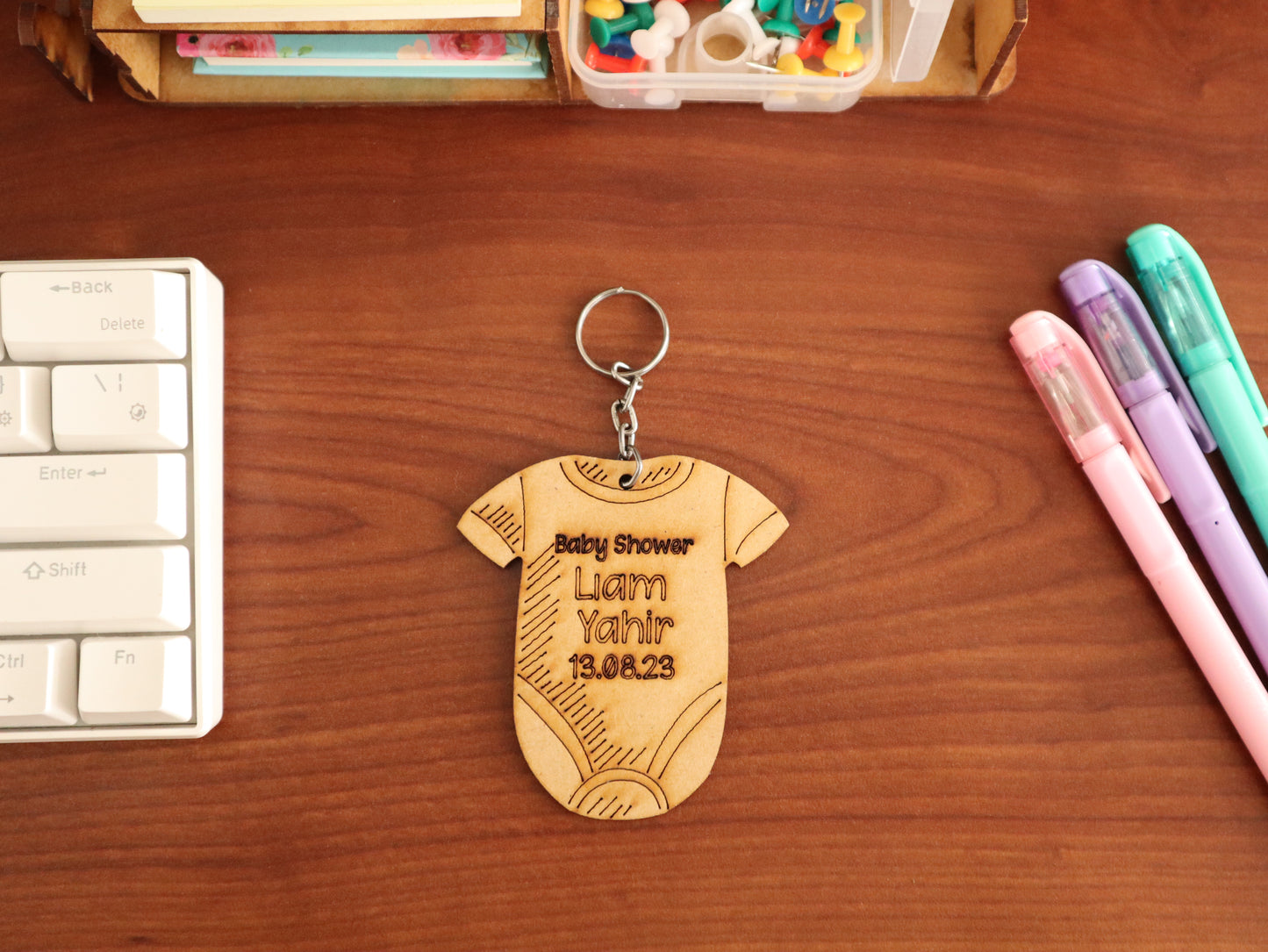 👶✨ Llavero Body Personalizado para Baby Shower – Recuerdo Único y Tierno 🍼💖 30pz RB111