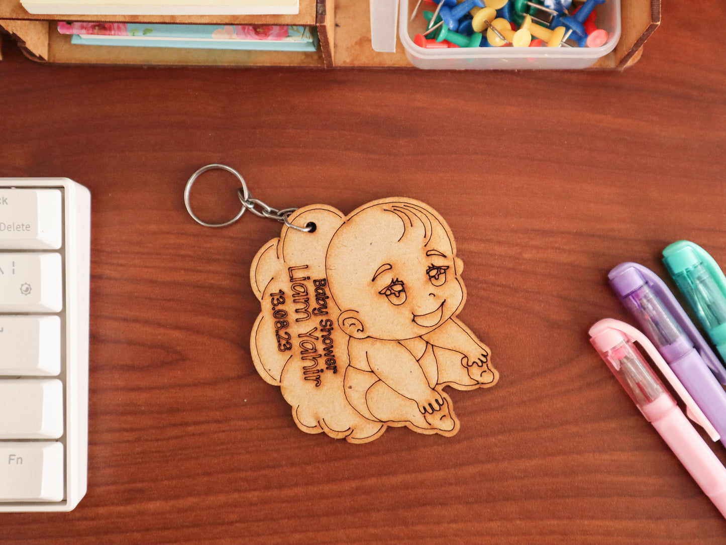 👶✨ Llavero Personalizado Baby Shower – Bebé Sentado en Nube ✨👶 30pz RB112