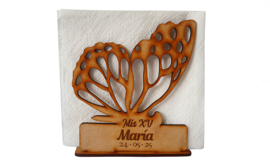 🦋✨ Servilletero de Mariposa Personalizado – Recuerdo de XV Años ✨🦋 12pz UE20