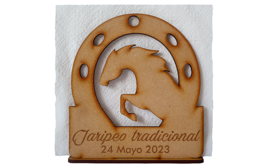 🐴🤠 Servilletero Jaripeo Personalizado | Recuerdo Vaquero con Fecha y Diseño de Caballo 12pz UE03